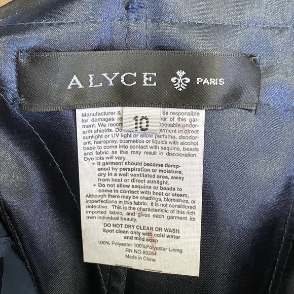 Alyce Paris Navy Embellished Dress - Picture 8 of 9